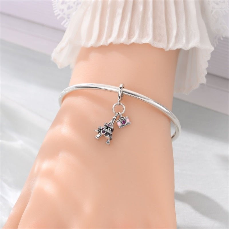 Amarante Jewelry Paris Eiffel Tower & Camera Dangle Charm
