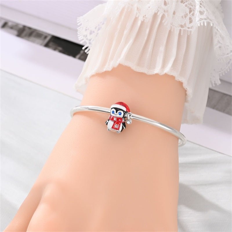Amarante Jewelry Penguin with Red Scarf & Santa Hat Charm
