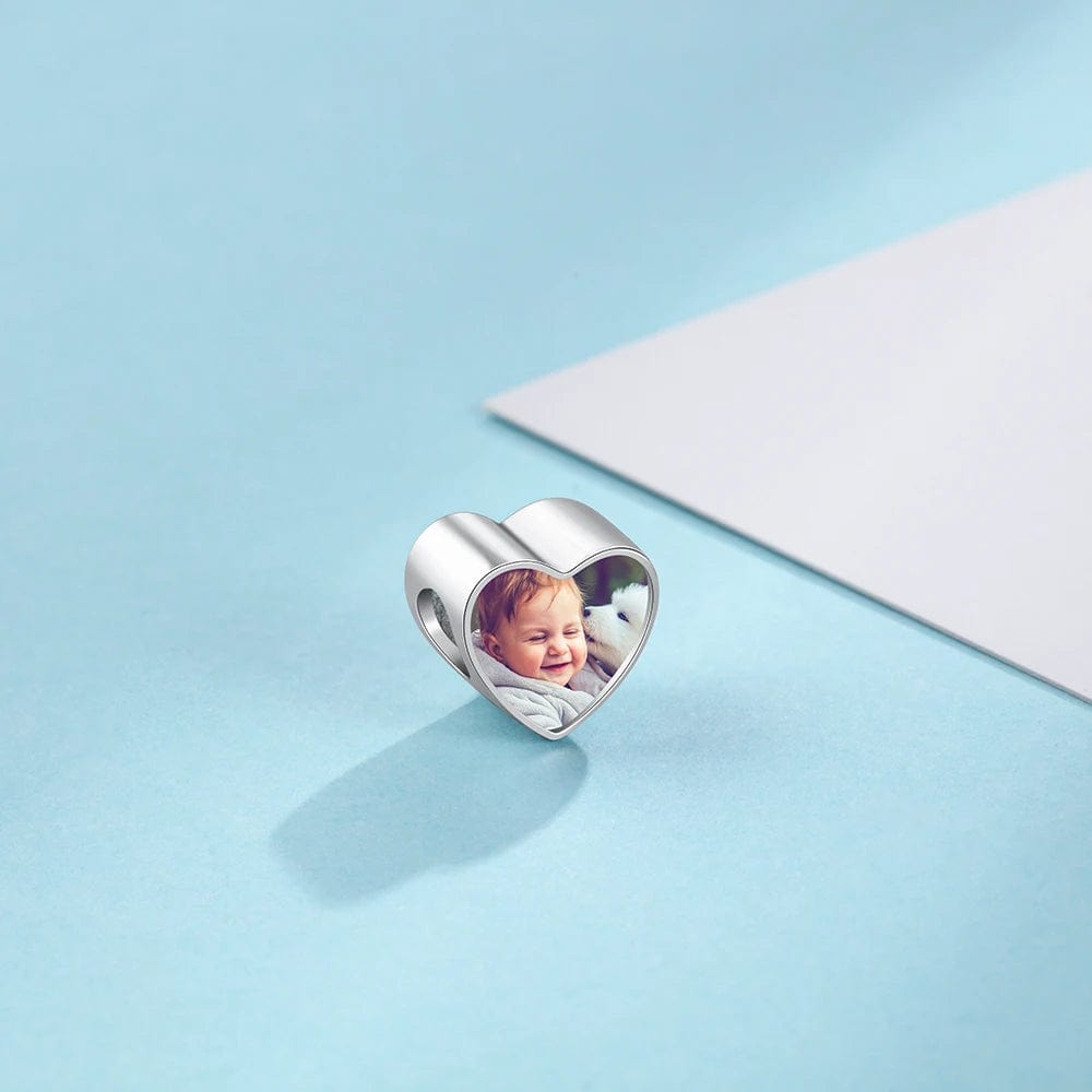 Amarante Jewelry Personalized Baby Footprint Heart Photo Charm