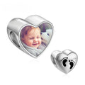 Amarante Jewelry Personalized Baby Footprint Heart Photo Charm