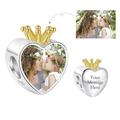 Amarante Jewelry Personalized Crown Heart Photo & Engraving Charm