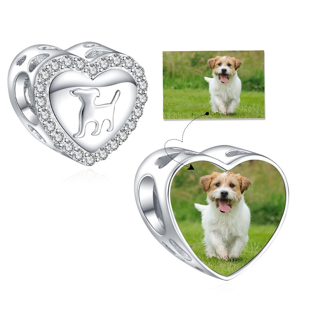 Amarante Jewelry Personalized Dog Photo Heart Charm
