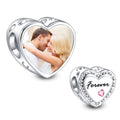 Amarante Jewelry Personalized Forever Pink Heart Photo Charm