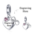 Amarante Jewelry Personalized Infinity Heart Engraved Charm