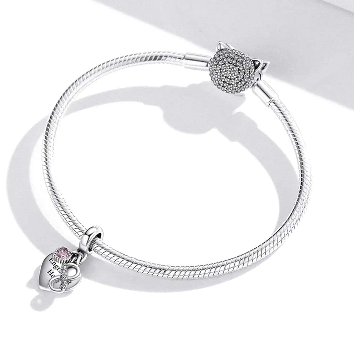 Amarante Jewelry Personalized Infinity Heart Engraved Charm