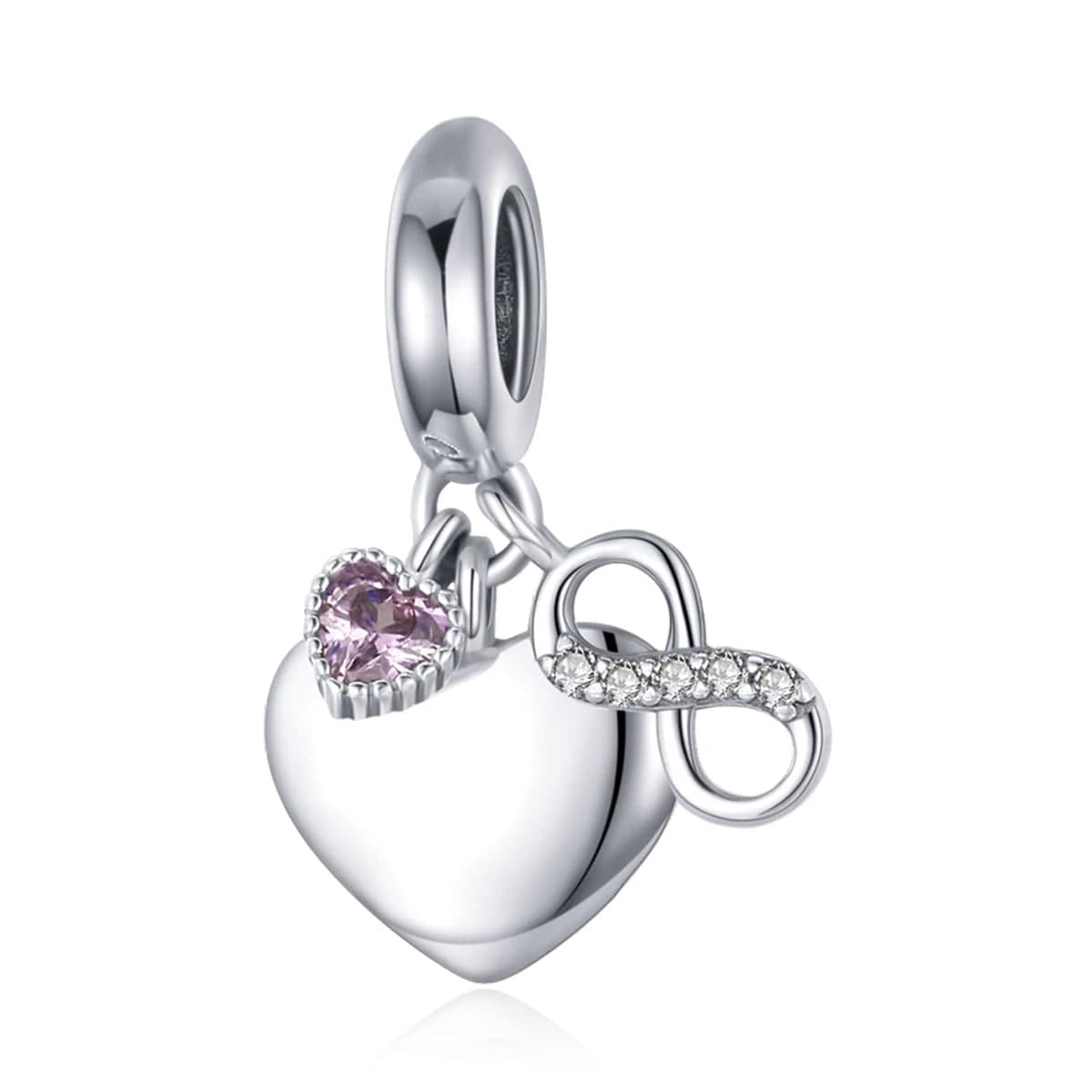 Amarante Jewelry Personalized Infinity Heart Engraved Charm
