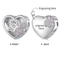 Amarante Jewelry Personalized Paw Print Engraved Heart Charm