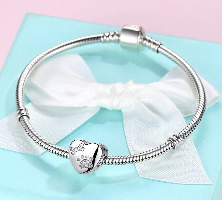 Amarante Jewelry Personalized Pet Photo & Paw Print Heart Charm