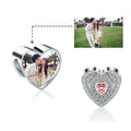 Amarante Jewelry Personalized Sparkling Heart Photo Charm