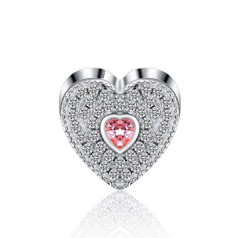 Amarante Jewelry Personalized Sparkling Heart Photo Charm