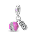 Amarante Jewelry Pink Basketball & Number 8 Dangle Charm