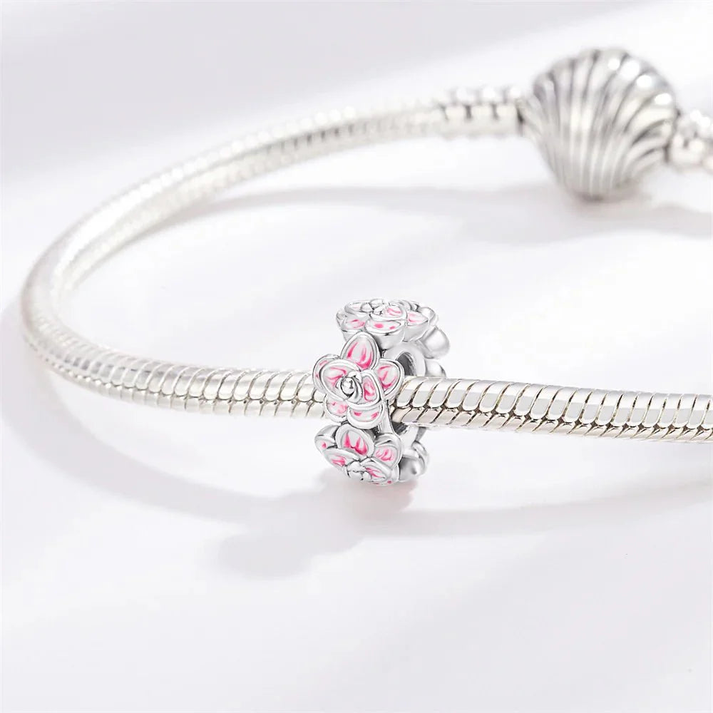 Amarante Jewelry Pink Blooming Flower Charm