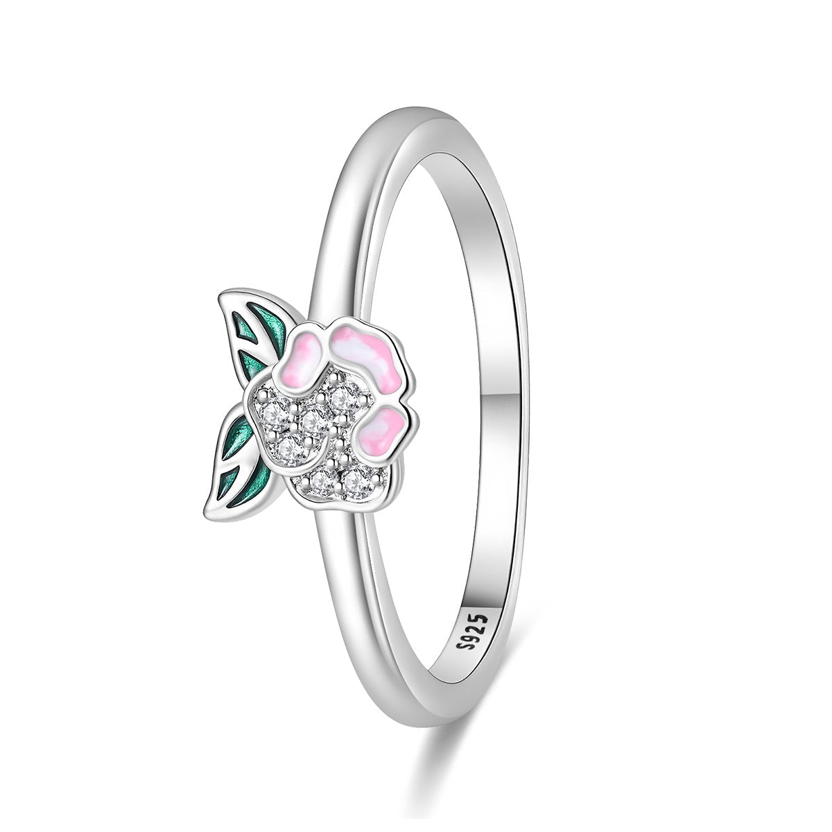 Amarante Jewelry Pink Blossom Floral Sparkle Ring