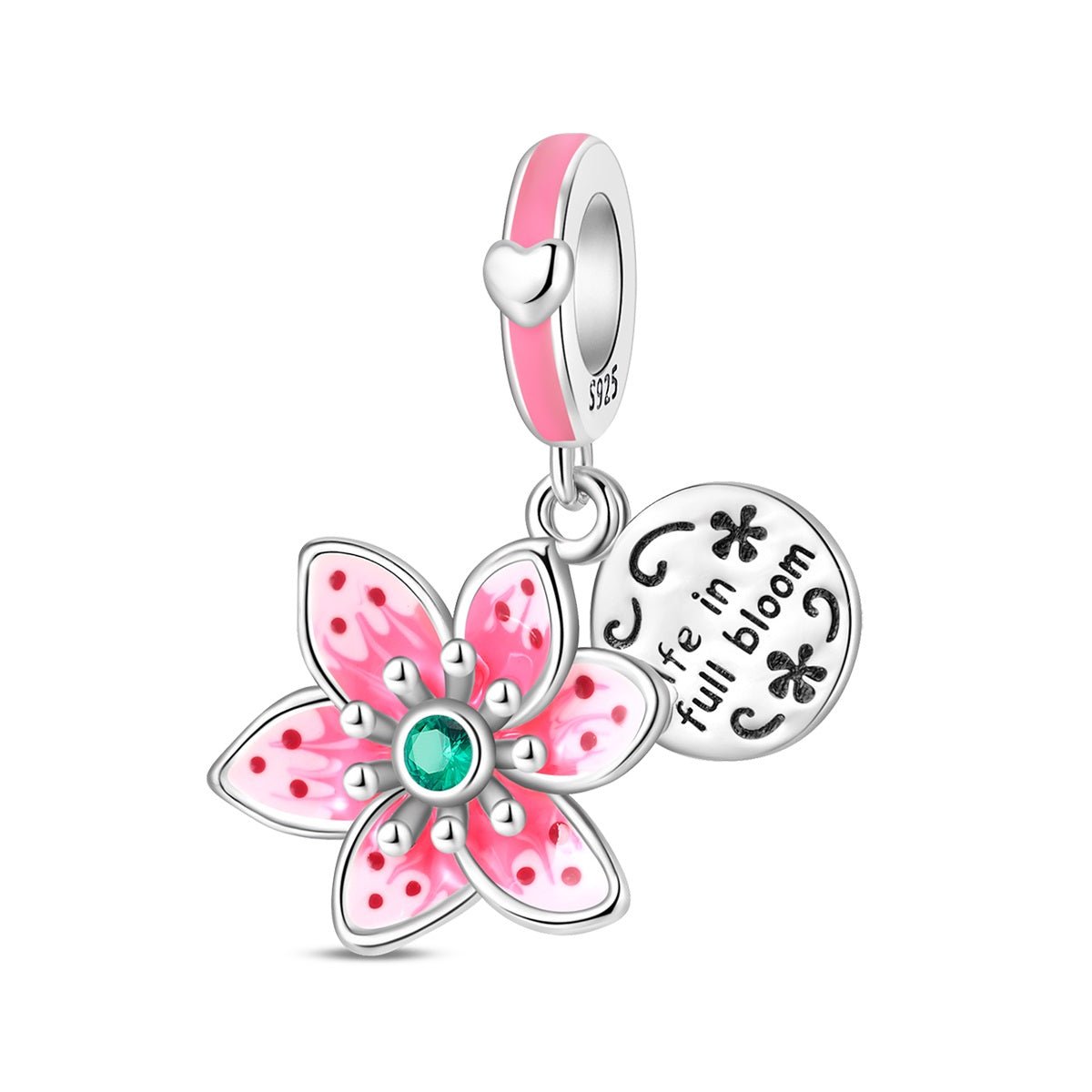Amarante Jewelry Pink Blossom “Life in Full Bloom” Dangle Charm