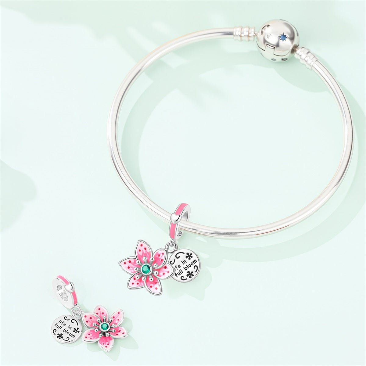 Amarante Jewelry Pink Blossom “Life in Full Bloom” Dangle Charm