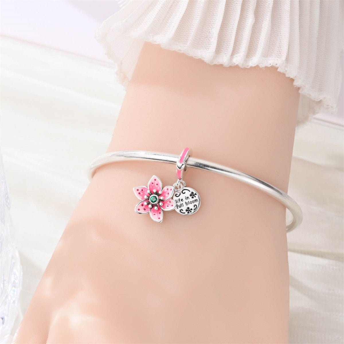 Amarante Jewelry Pink Blossom “Life in Full Bloom” Dangle Charm