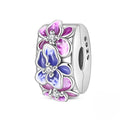 Amarante Jewelry Pink & Blue Blossom Floral Clip Charm