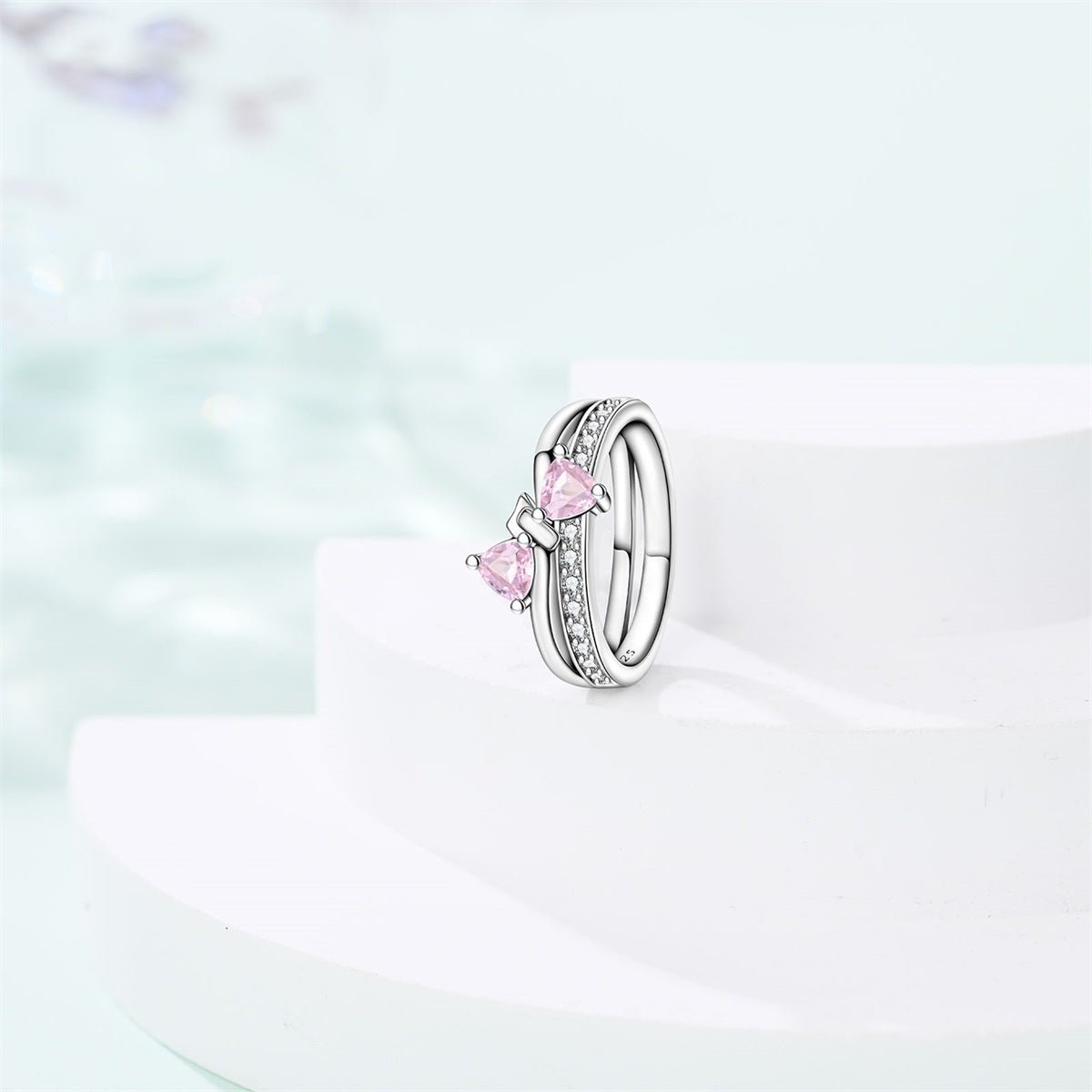 Amarante Jewelry Pink Bow Gemstone Ring