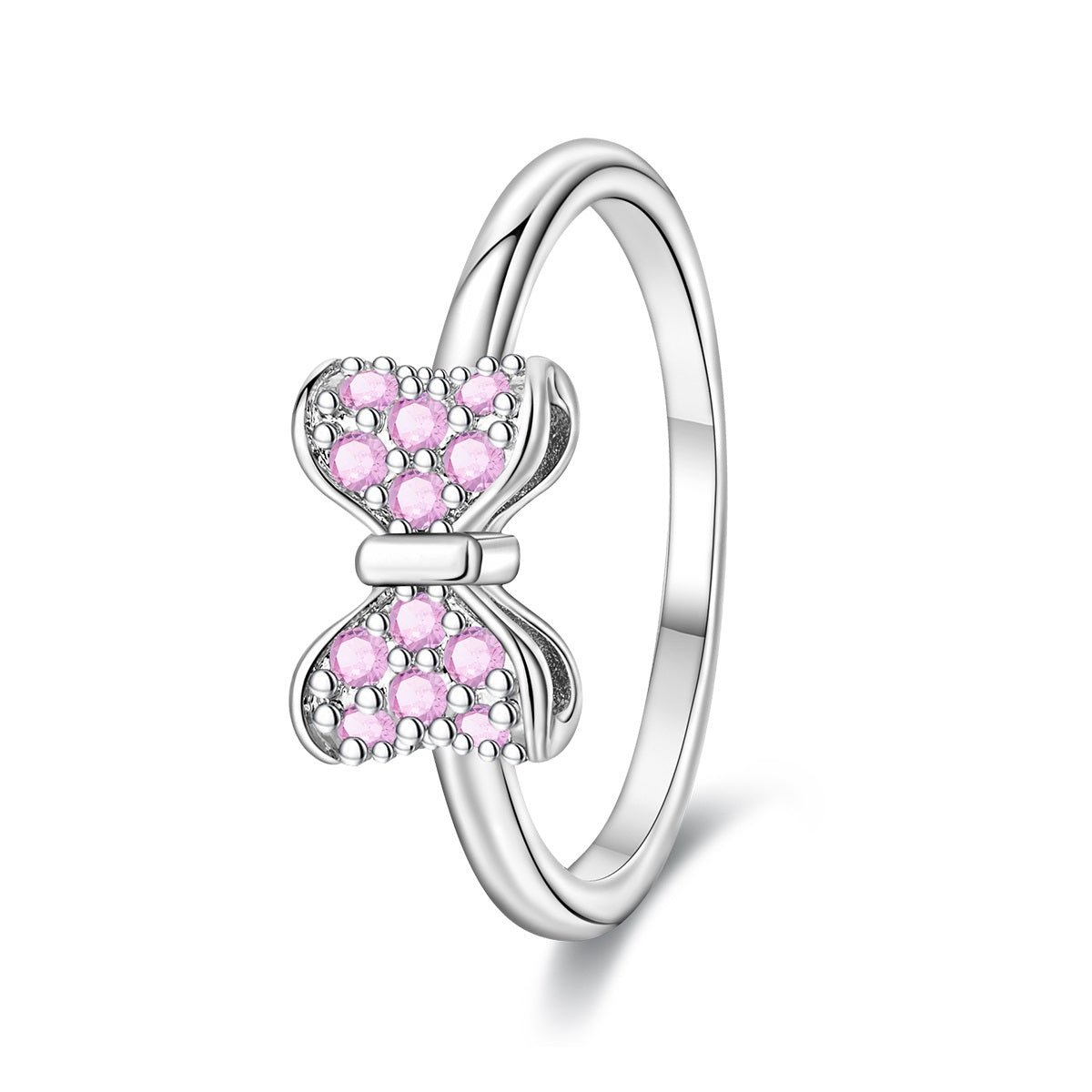 Amarante Jewelry Pink Bow Sparkle Ring