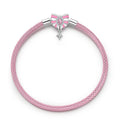 Amarante Jewelry Pink Bow & Star Dangle Leather Bracelet