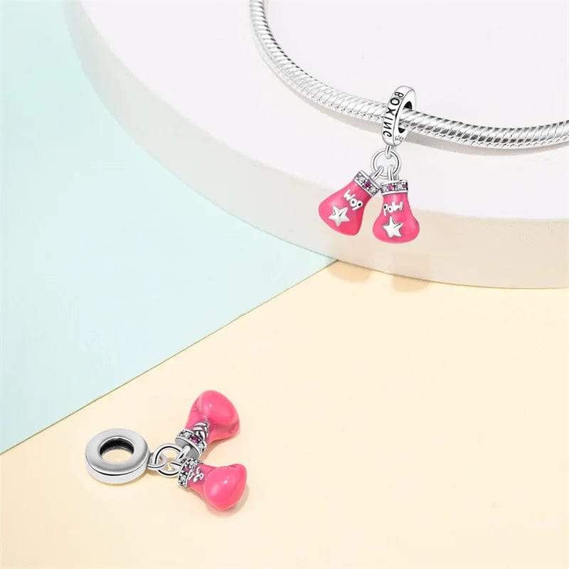 Amarante Jewelry Pink Boxing Gloves Charm