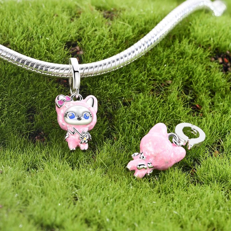 Amarante Jewelry Pink Bunny Costume Girl Dangle Charm