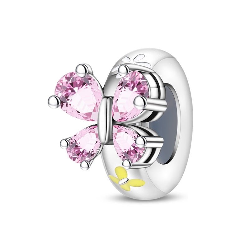 Amarante Jewelry Pink Butterfly Spacer Charm