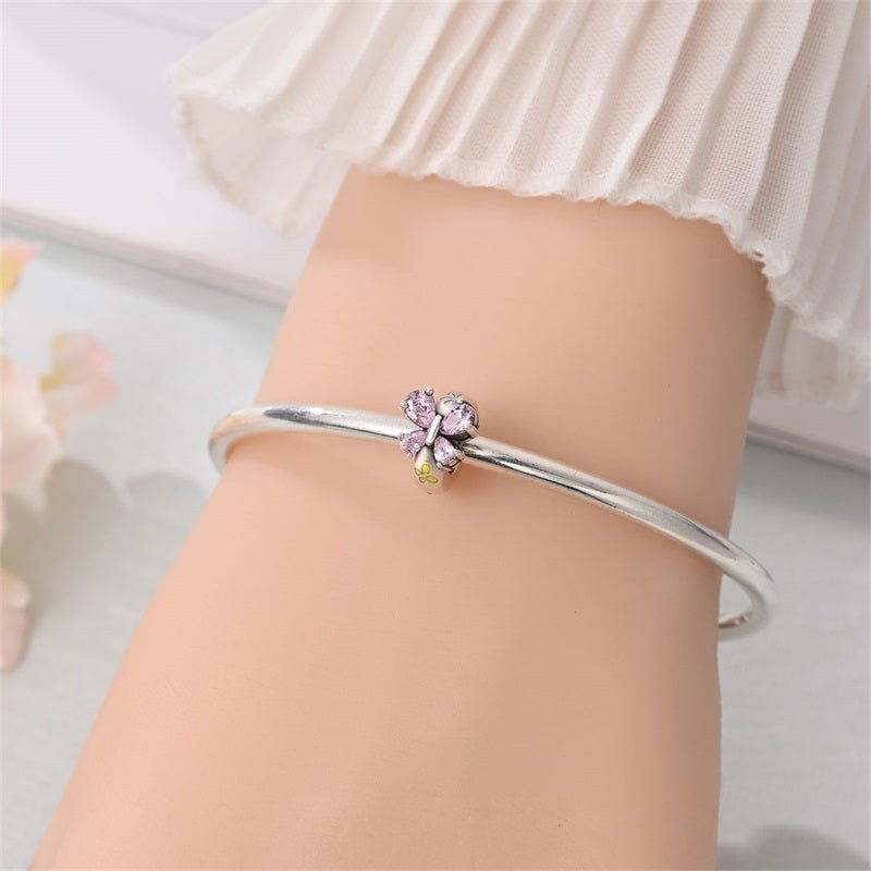 Amarante Jewelry Pink Butterfly Spacer Charm