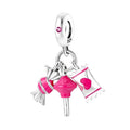 Amarante Jewelry Pink Candy Lollipop Love Triple Dangle Charm