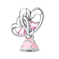 Amarante Jewelry Pink Car with Heart Balloons Charm