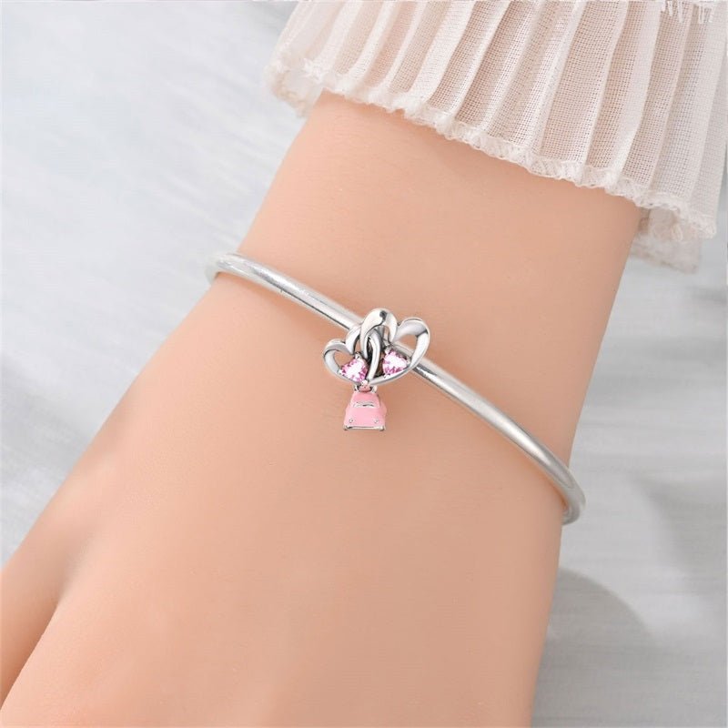 Amarante Jewelry Pink Car with Heart Balloons Charm
