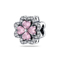 Amarante Jewelry Pink Diamond Four - Leaf Clover Flower