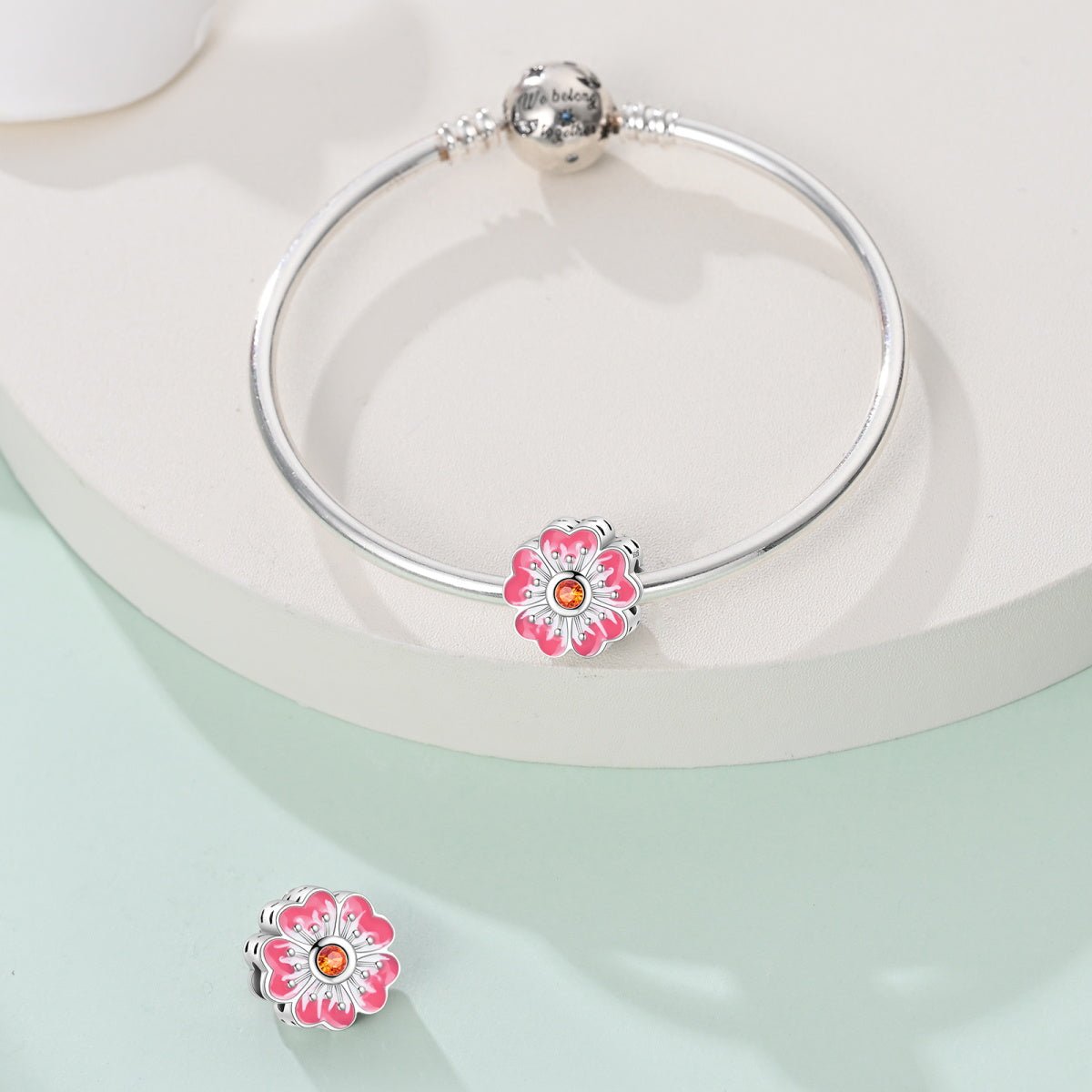 Amarante Jewelry Pink Flower Charm