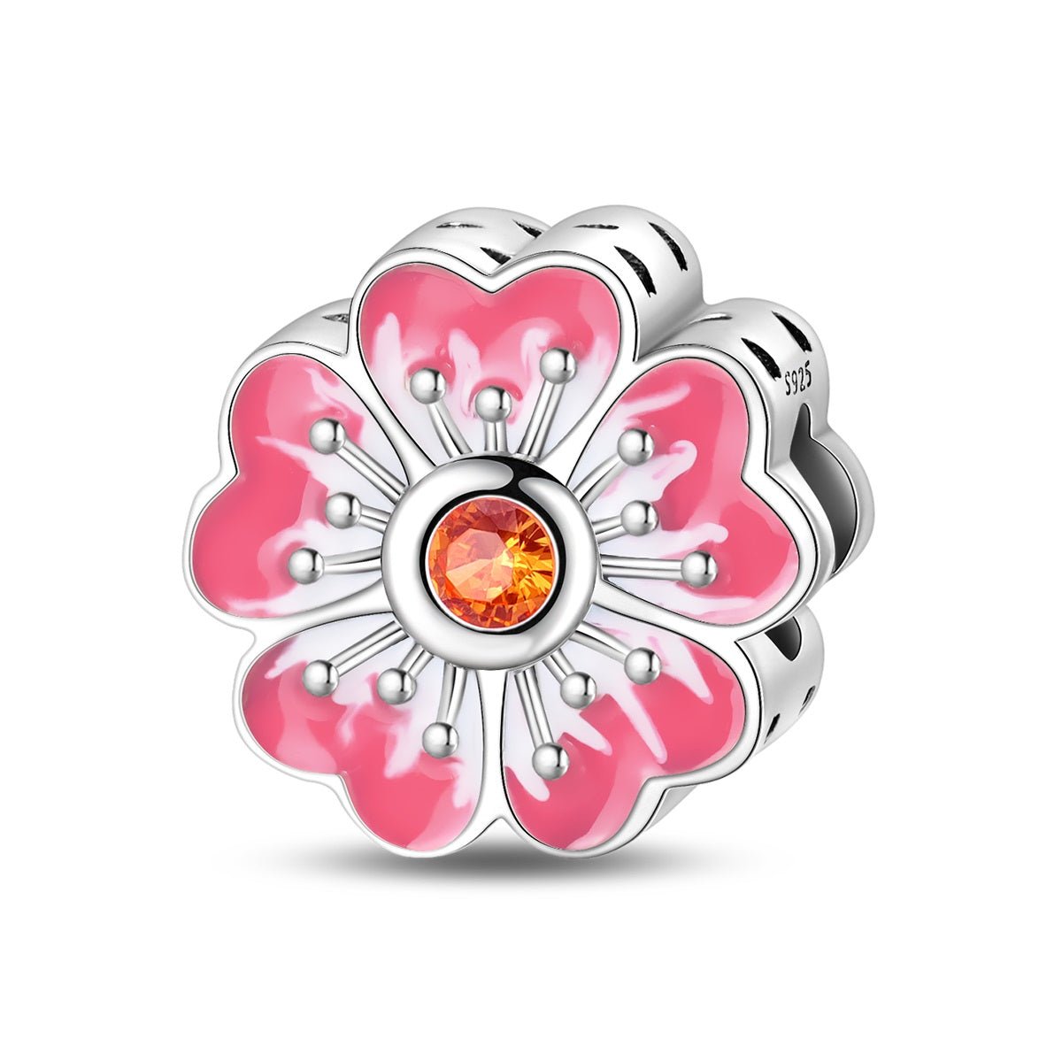 Amarante Jewelry Pink Flower Charm