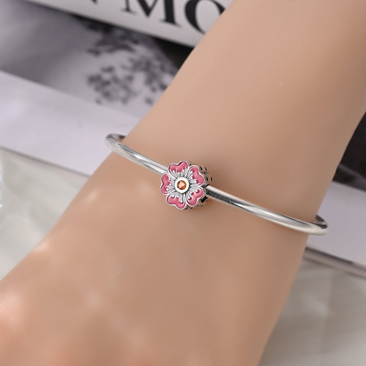 Amarante Jewelry Pink Flower Charm