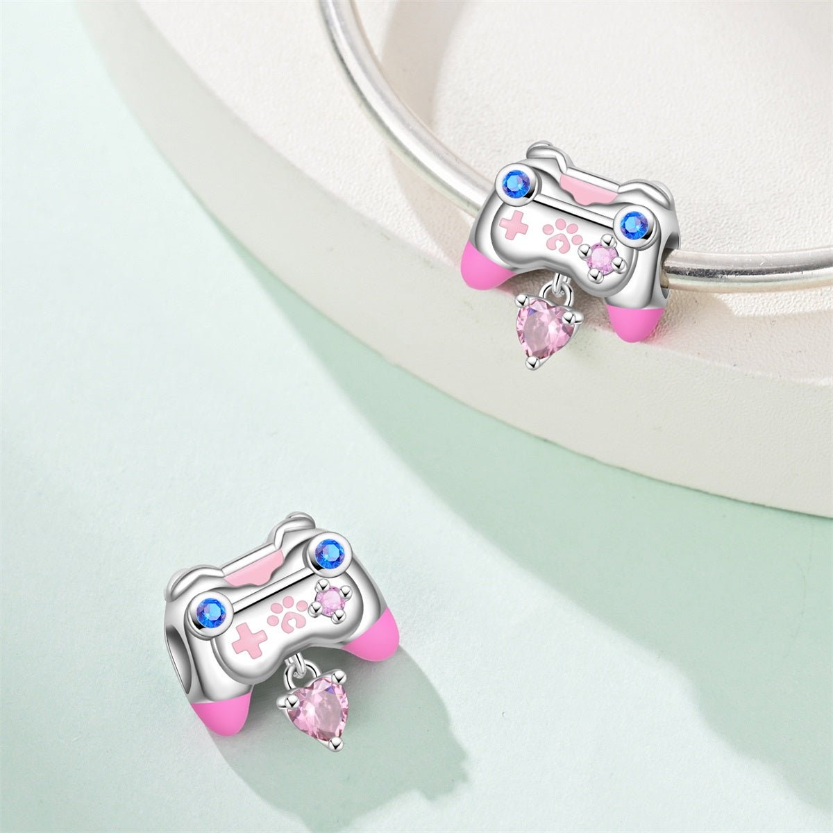 Amarante Jewelry Pink Game Controller Charm