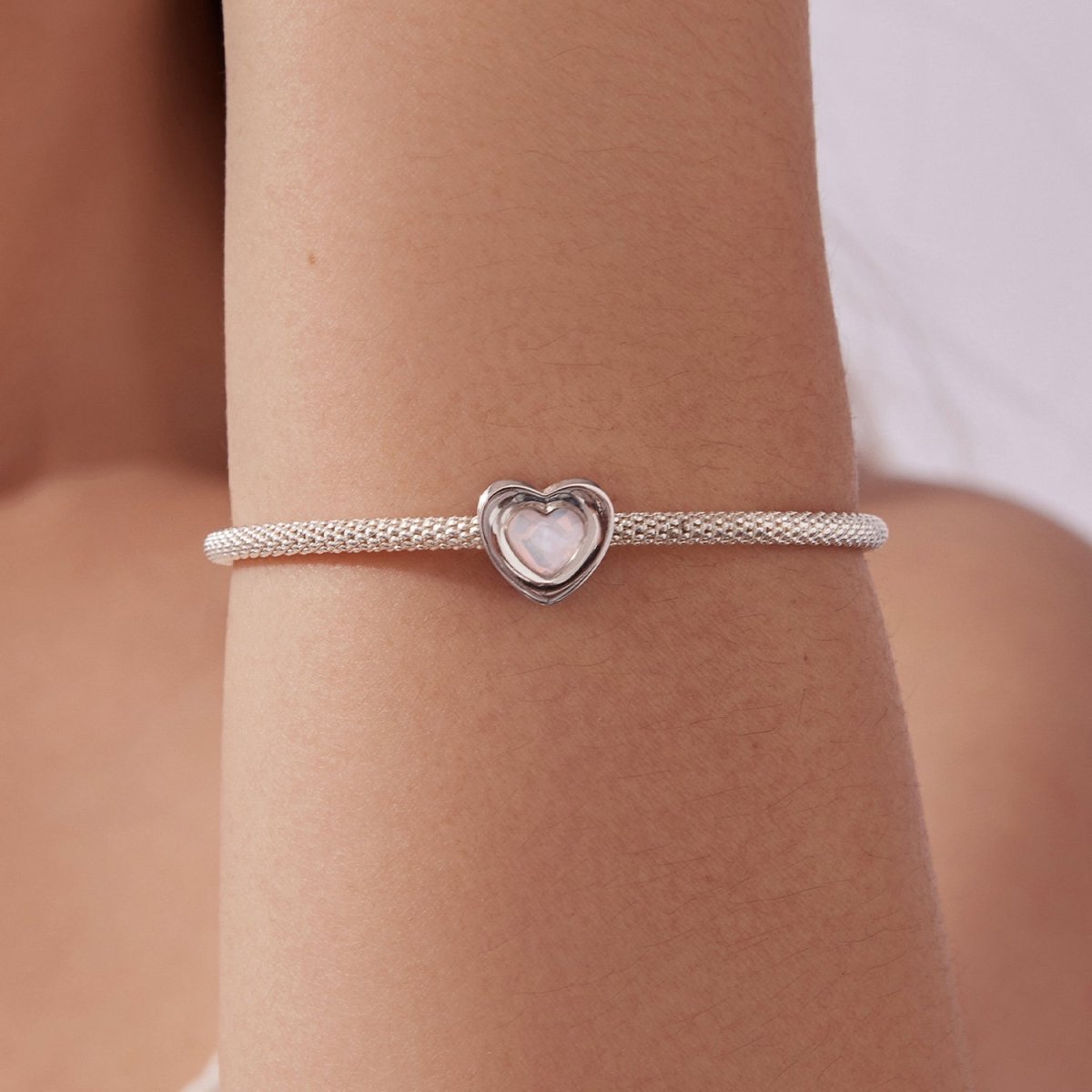 Amarante Jewelry Pink Glow Heart Charm