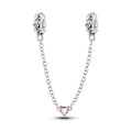 Amarante Jewelry Pink Heart Safety Chain
