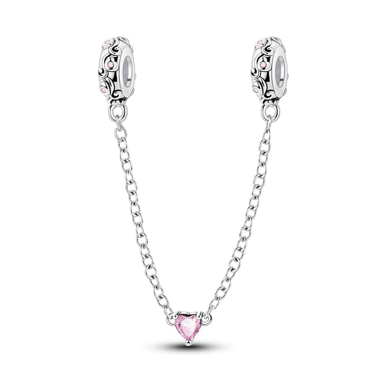 Amarante Jewelry Pink Heart Safety Chain