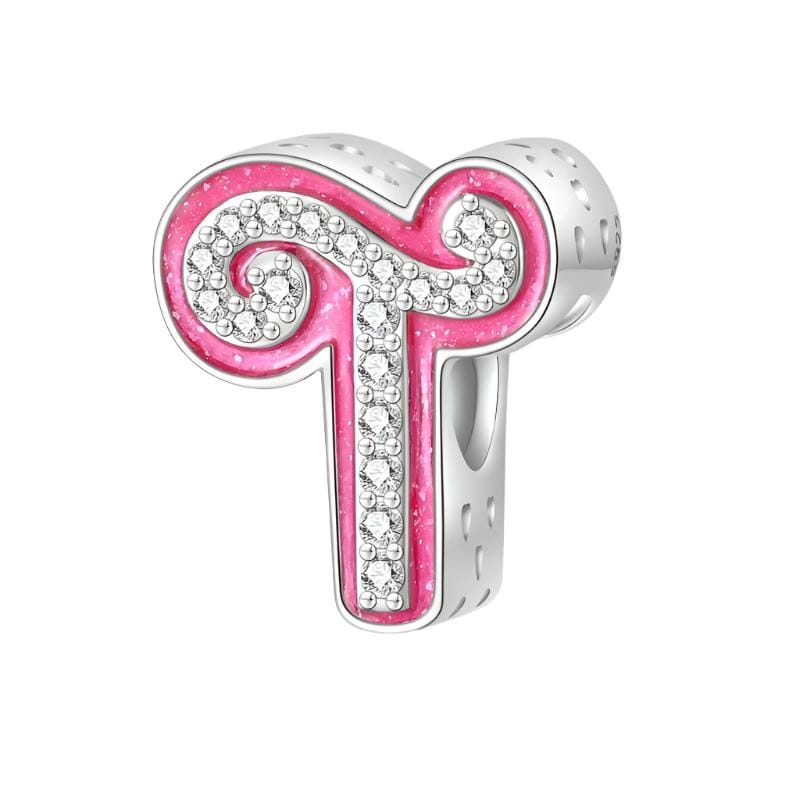 Amarante Jewelry Pink Letter A~Z Alphabet Charm