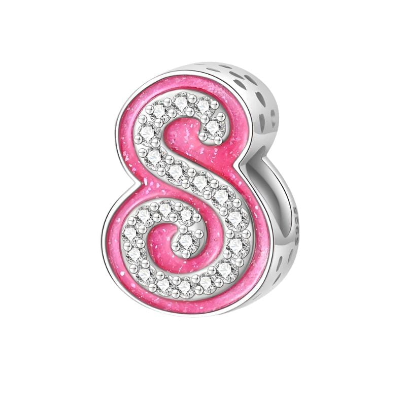 Amarante Jewelry Pink Letter A~Z Alphabet Charm