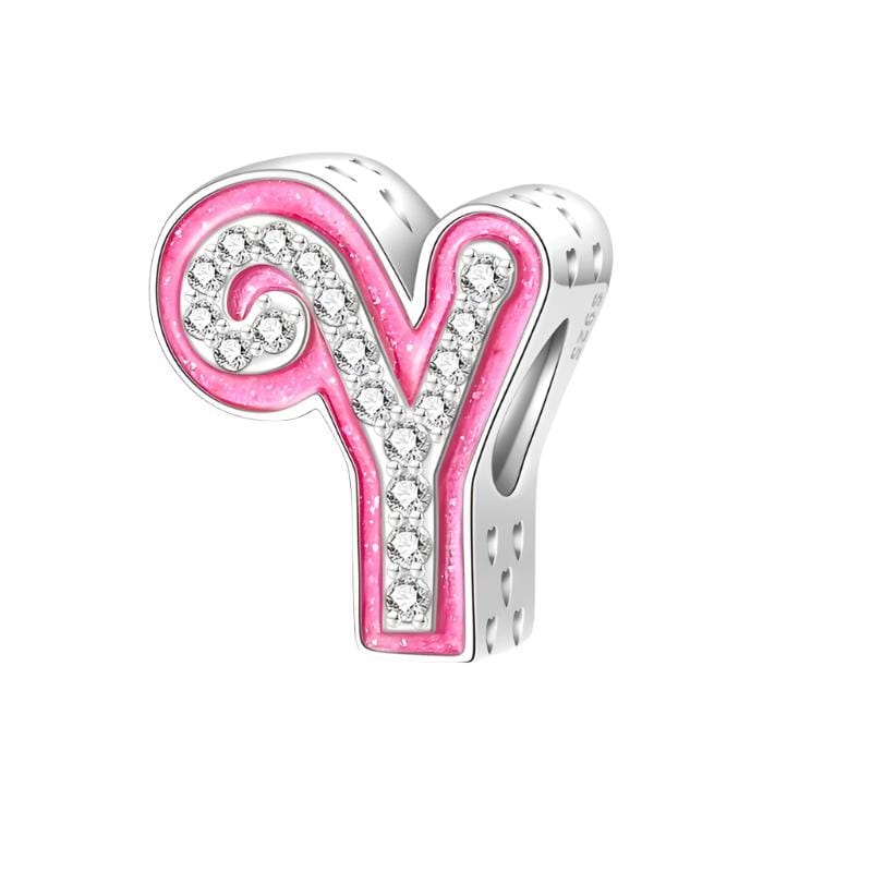 Amarante Jewelry Pink Letter A~Z Alphabet Charm