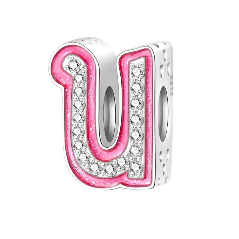 Amarante Jewelry Pink Letter A~Z Alphabet Charm