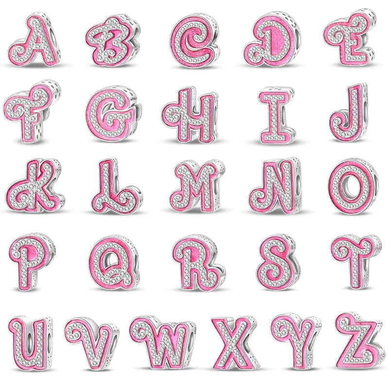 Amarante Jewelry Pink Letter A~Z Alphabet Charm