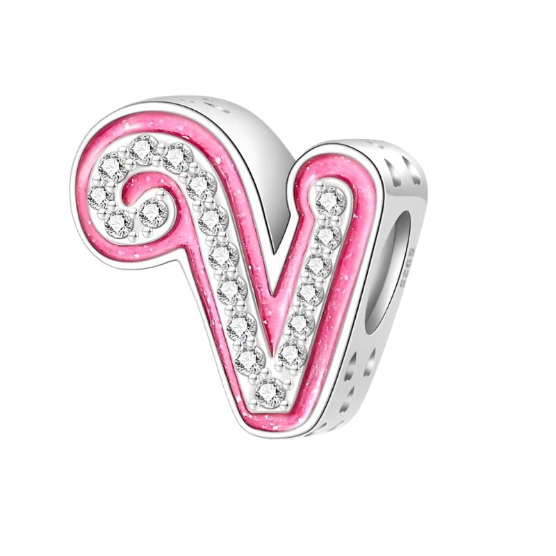 Amarante Jewelry Pink Letter A~Z Alphabet Charm