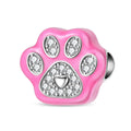 Amarante Jewelry Pink Paw Print Sparkle Charm