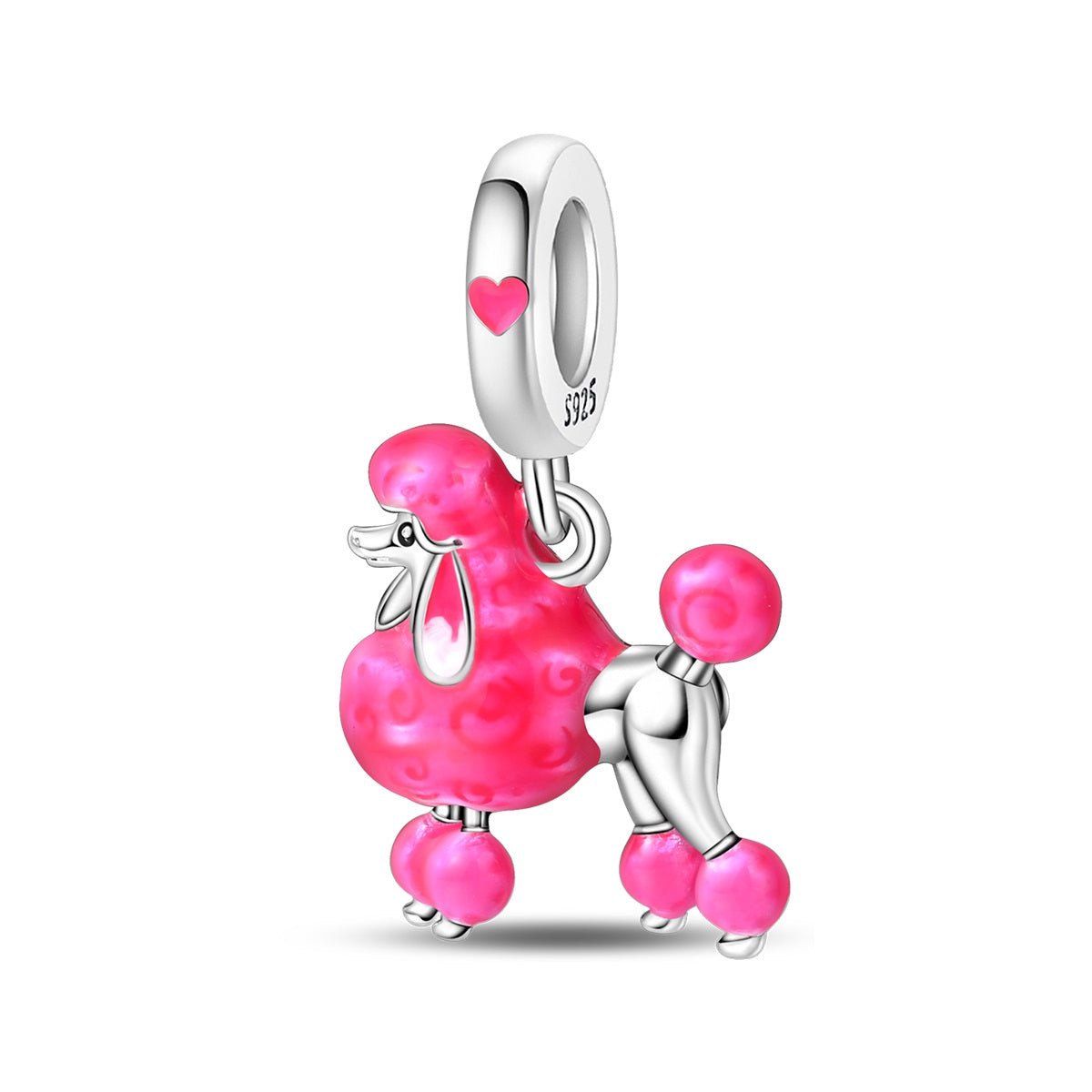 Amarante Jewelry Pink Poodle Dog Dangle Charm