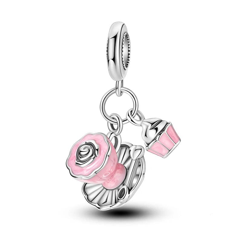 Amarante Jewelry Pink Tea & Cupcake Dangle Charm