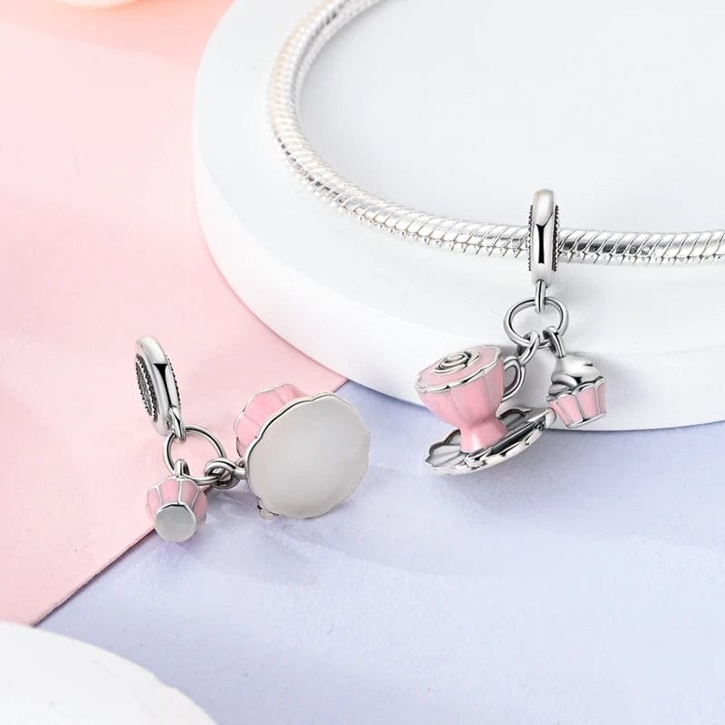 Amarante Jewelry Pink Tea & Cupcake Dangle Charm