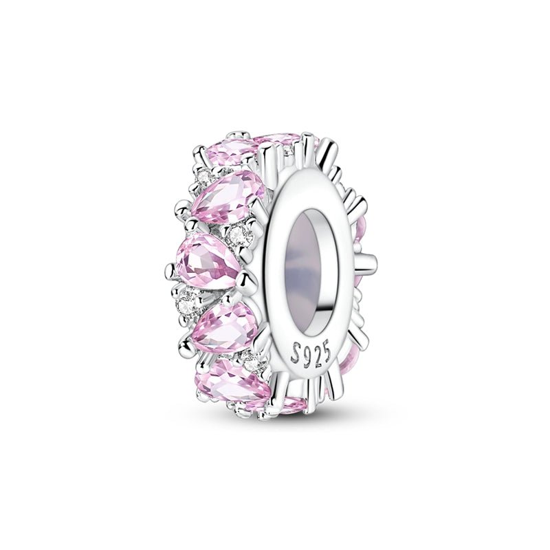 Amarante Jewelry Pink Teardrop Crystal Spacer Charm
